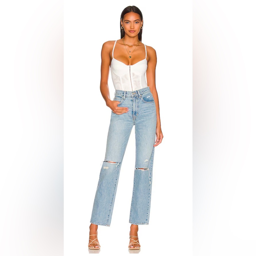 Free People - Intimately FP Night Rhythm Corset Bodysuit in Ivory Size S - Picture 4 of 5